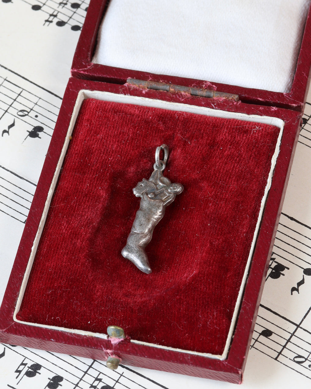 Victorian Silver Stocking Charm