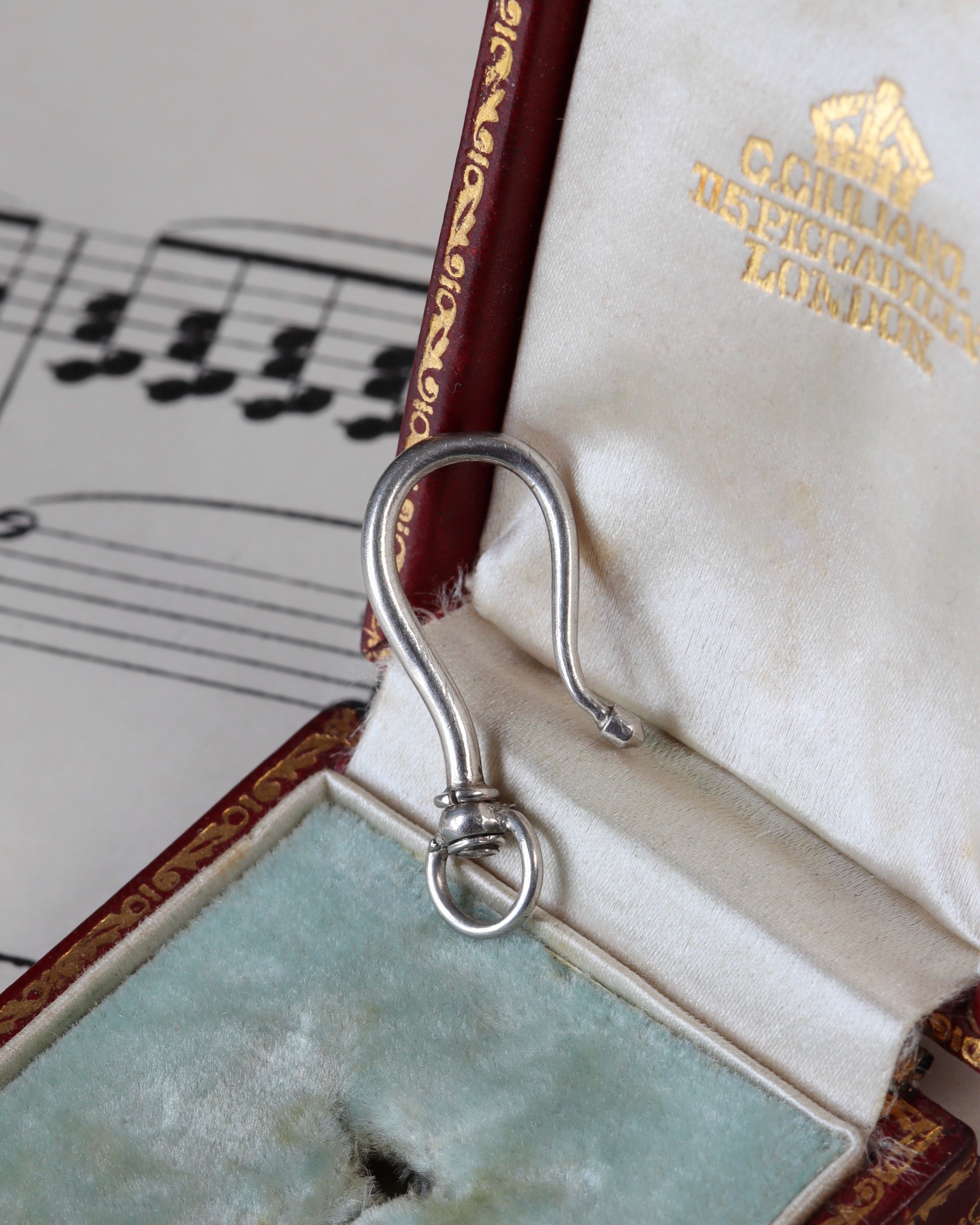 Victorian Silver Swivel Hook Charm Connector