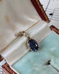 Edwardian Gold, Diamond and Sapphire Drop Charm