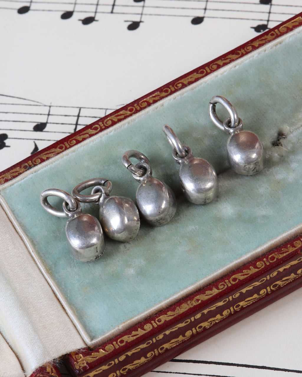 Antique Kunzite Charms Set in Silver - Sold individually