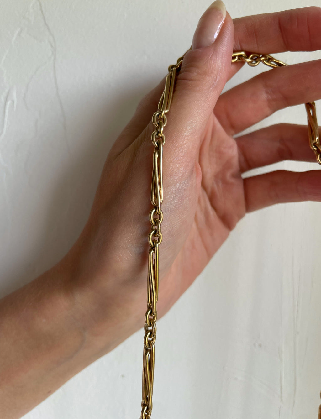 Vintage 9ct Yellow Gold Fancy Link Chain image 9