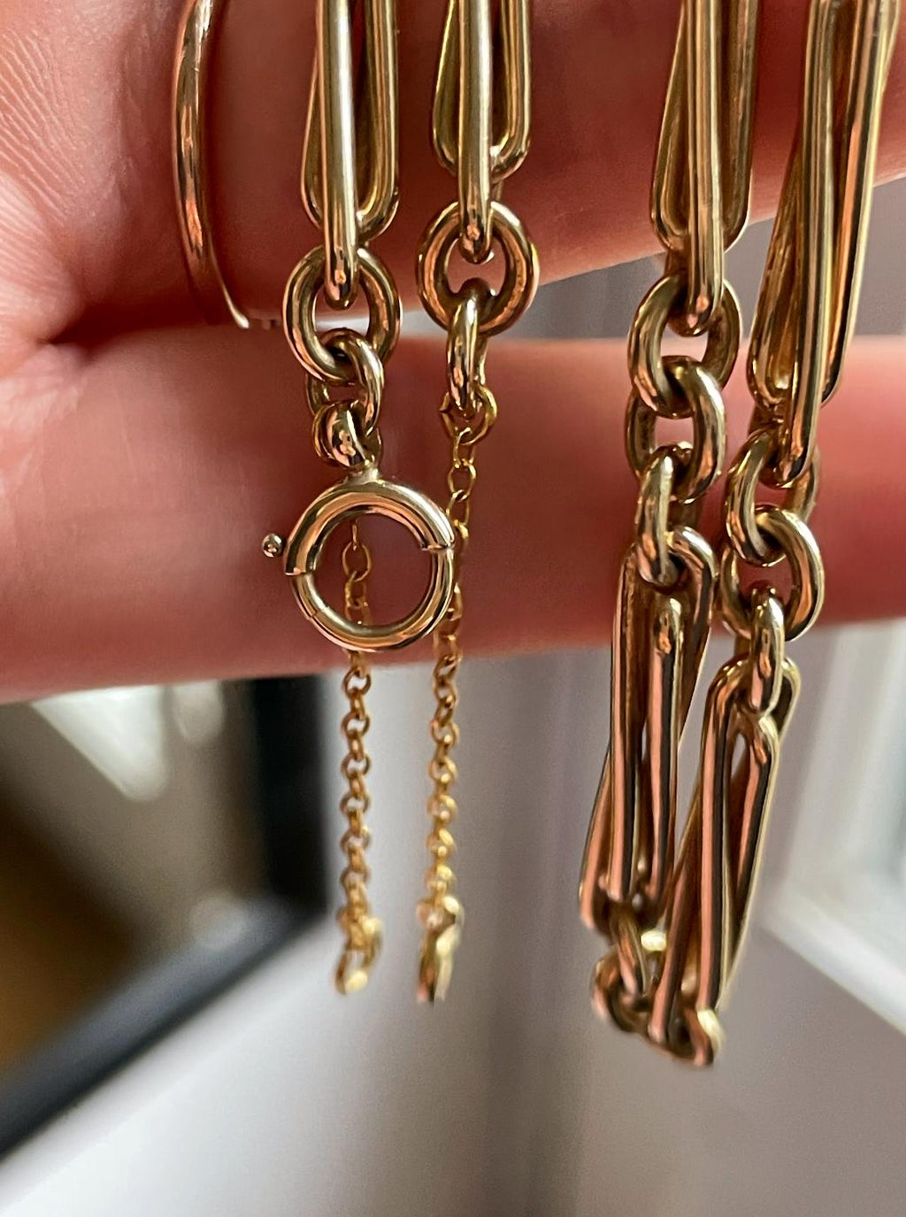 Vintage 9ct Yellow Gold Fancy Link Chain image 6