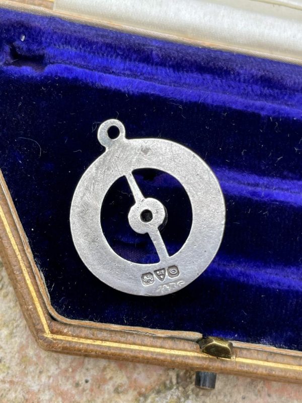 Orange Enamel & Silver August Fidelity Pendant - Image 2