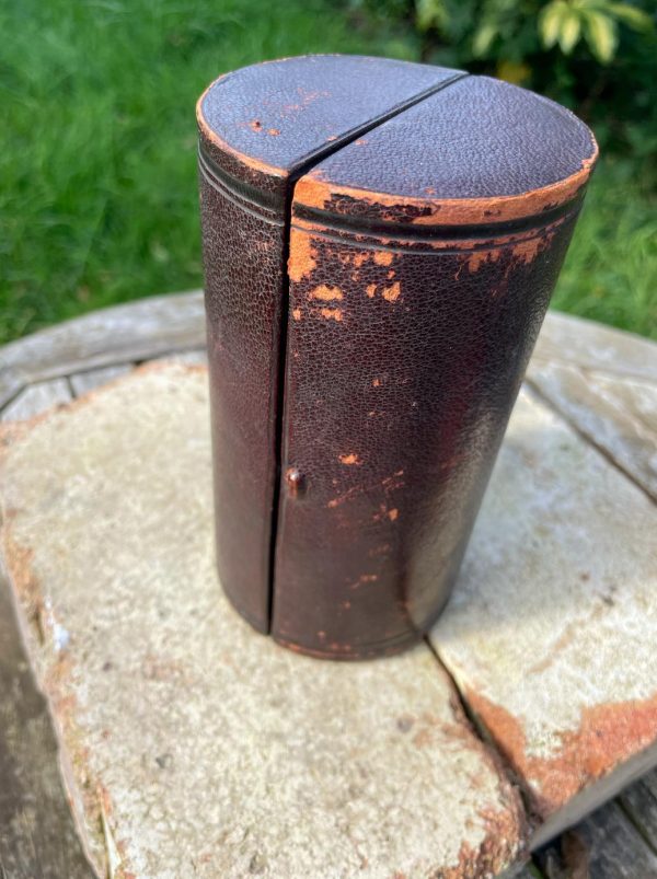 Antique Victorian Leather Tubular Case by Watherston & Son - Image 3