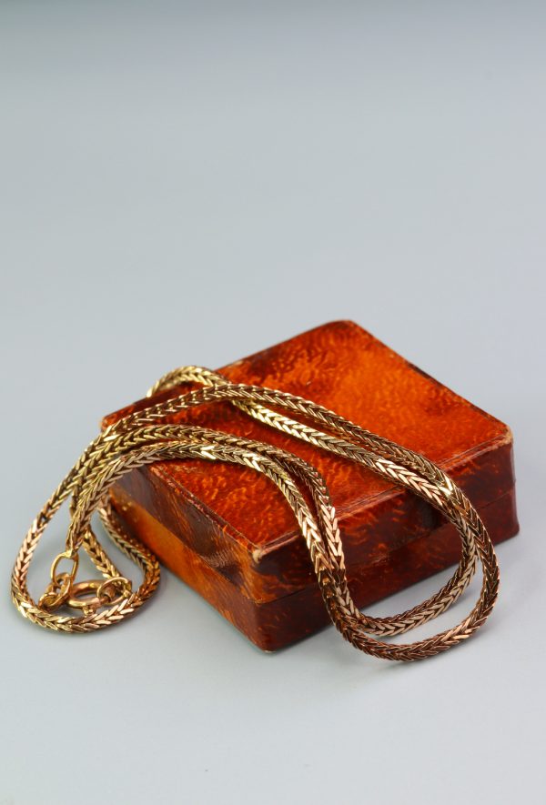 Vintage 9ct Yellow Gold  Italian Wheat Link Chain - Image 3