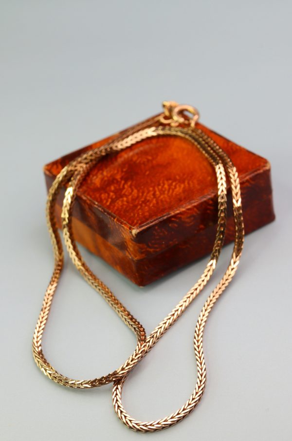 Vintage 9ct Yellow Gold  Italian Wheat Link Chain