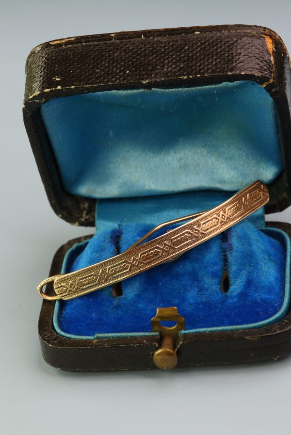 Antique Edwardian Neoclassical Gold Hairclip - Image 5