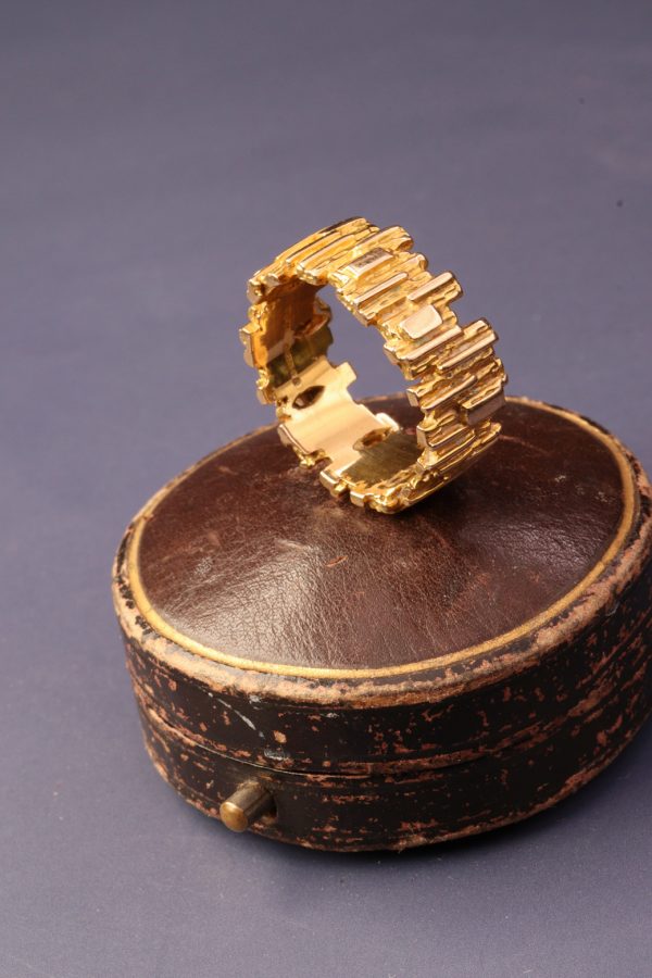 1970s Gold Brutalist Modernist Stacker Band - Image 3