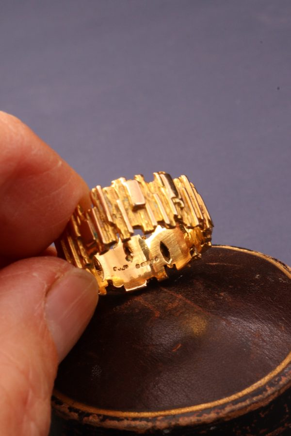 1970s Gold Brutalist Modernist Stacker Band - Image 4